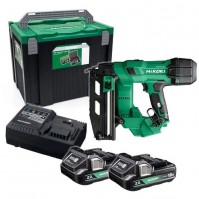 HiKOKI NT1865DSAJXZ 18v 16G Straight Finish Nailer With 2 x 2.0Ah Batteries